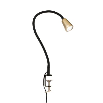 Lámpara de mesa flexible DOTTY con pinza 1xGU10/10W/230V latón/negro