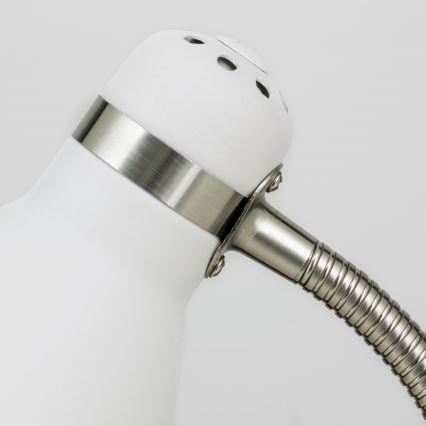 Lámpara de mesa SCHOOL 1xE27/40W/230V blanco/cromo mate
