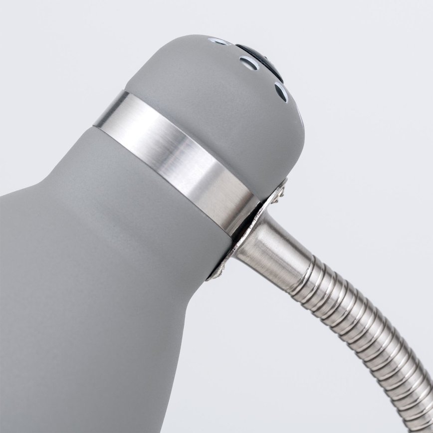 Lámpara de mesa SCHOOL 1xE27/40W/230V gris/cromo mate