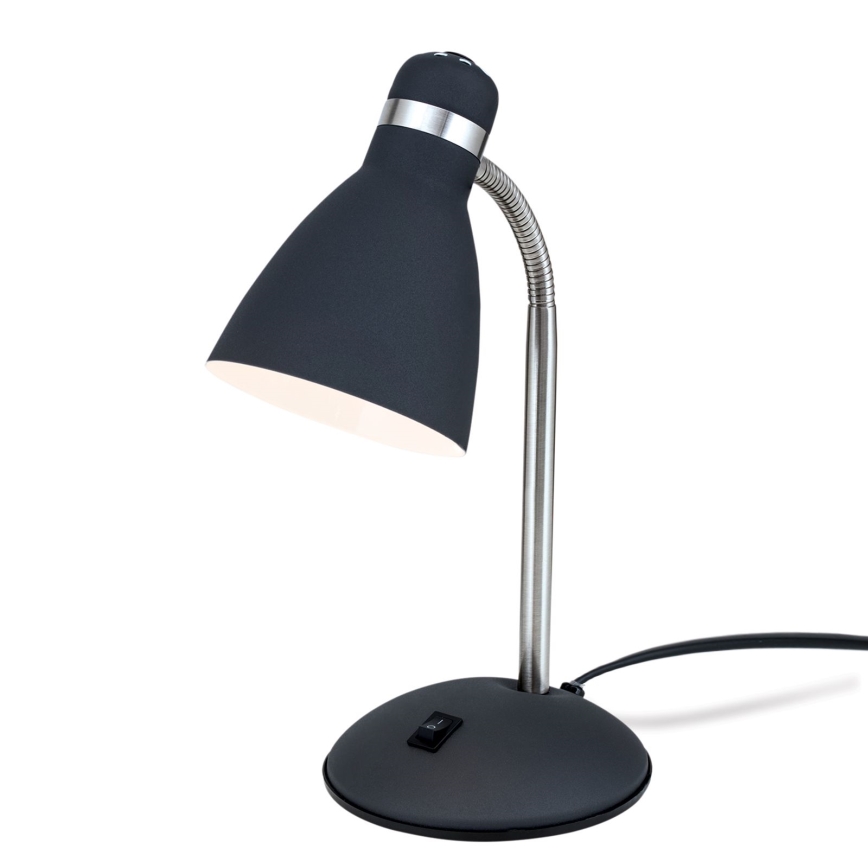 Lámpara de mesa SCHOOL 1xE27/40W/230V negra/cromo mate