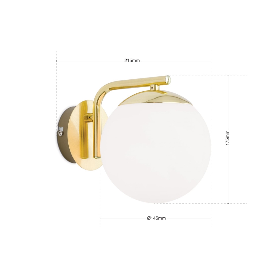 Lámpara de pared MADIS 1xE14/40W/230V dorada