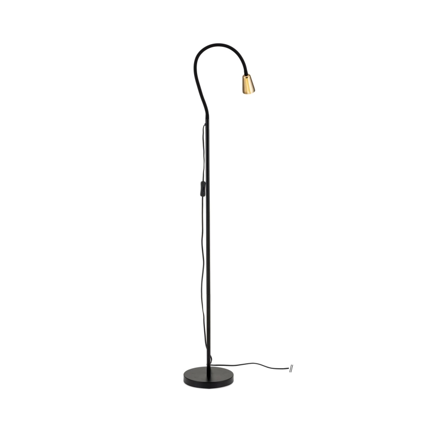 Lámpara de pie orientable DOTTY 1xGU10/10W/230V negro/latón