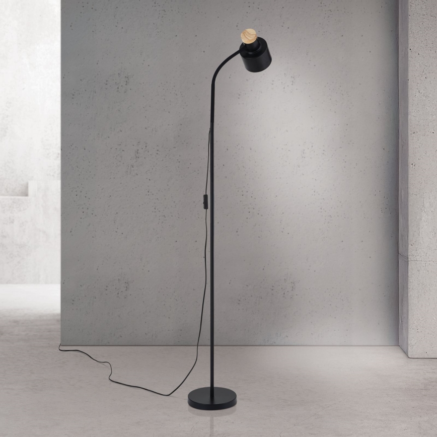 Lámpara de pie GILI 1xE27/40W/230V negra