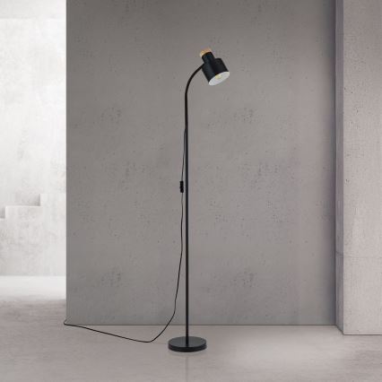 Lámpara de pie GILI 1xE27/40W/230V negra