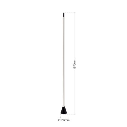 Lámpara de pie LED regulable con sensor de movimiento SOJIE LED/26W/230V negra