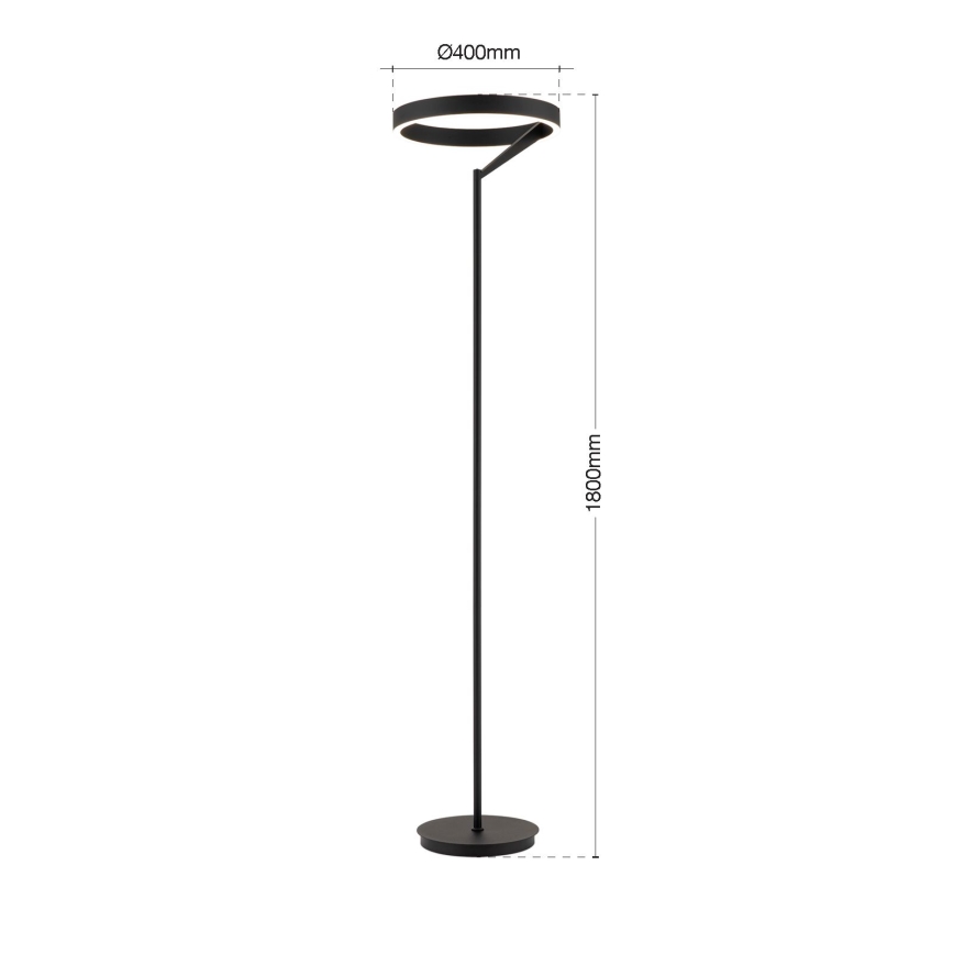 Lámpara de pie LED regulable KOLK LED/40W/230V 2700/4000K negra