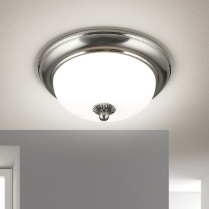 Lámpara de techo EMPIRA 2xE14/40W/230V, Ø 26,5 cm, cromo mate
