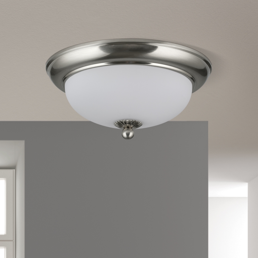 Lámpara de techo EMPIRA 2xE14/40W/230V, Ø 26,5 cm, cromo mate