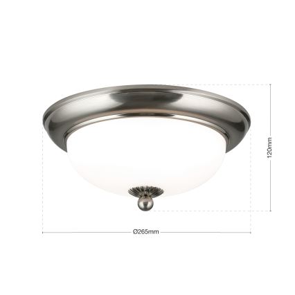 Lámpara de techo EMPIRA 2xE14/40W/230V, Ø 26,5 cm, cromo mate