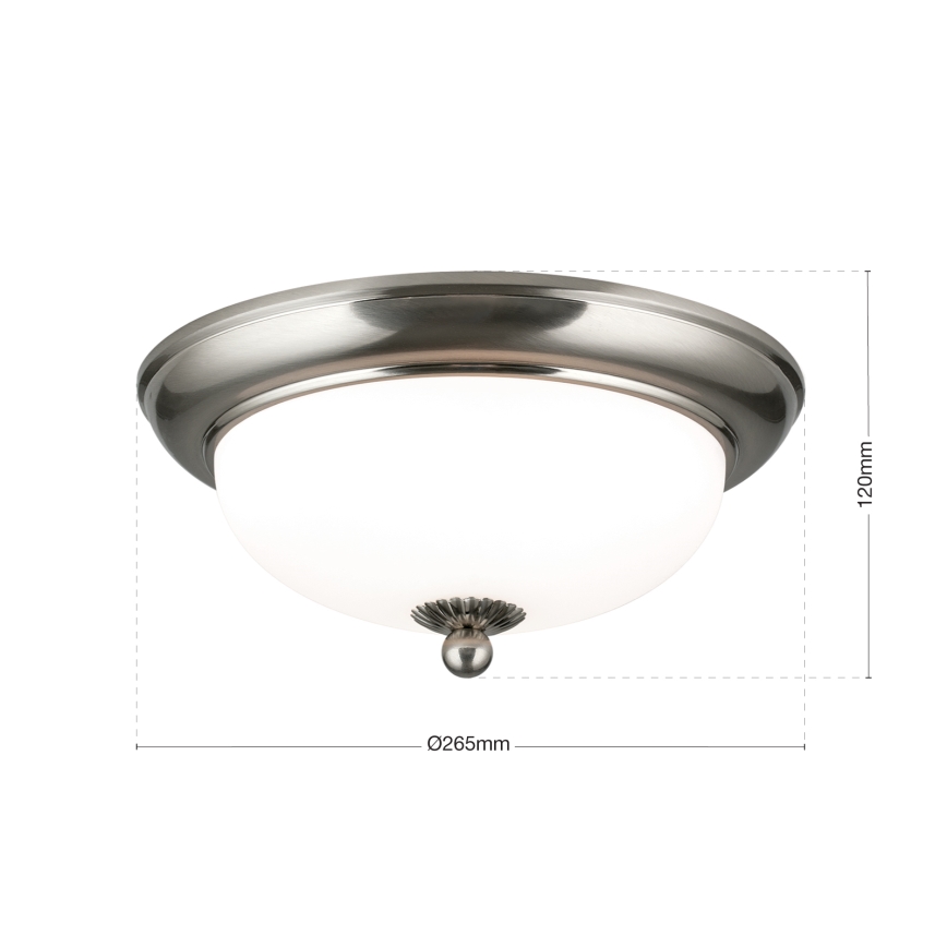 Lámpara de techo EMPIRA 2xE14/40W/230V, Ø 26,5 cm, cromo mate