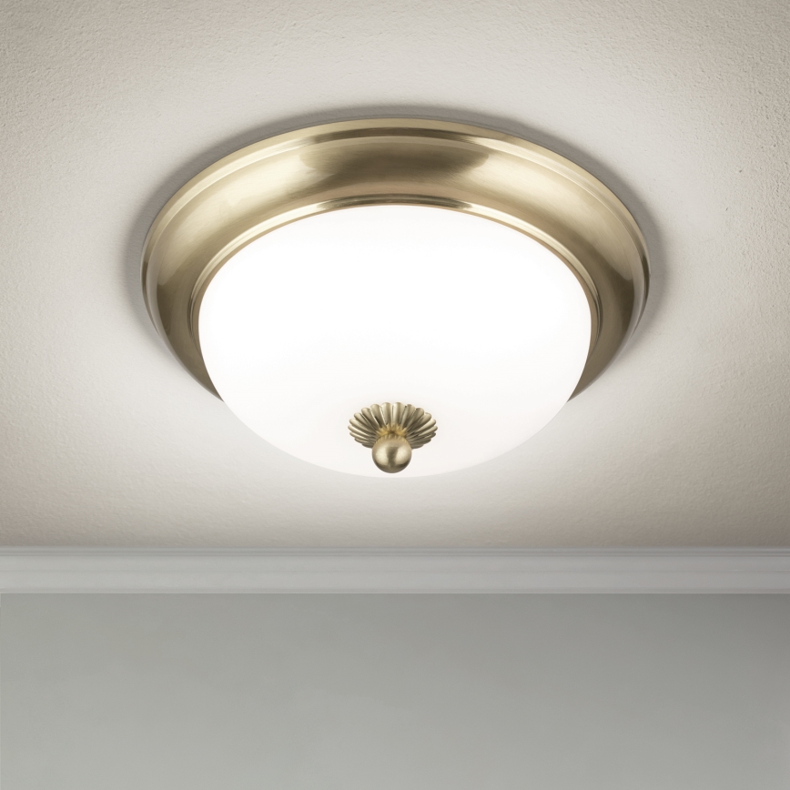 Lámpara de techo EMPIRA 2xE14/40W/230V diámetro 26,5 cm latón
