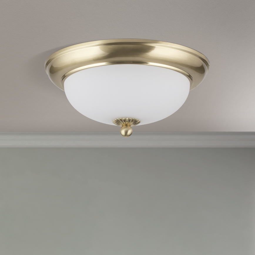 Lámpara de techo EMPIRA 2xE14/40W/230V diámetro 26,5 cm latón