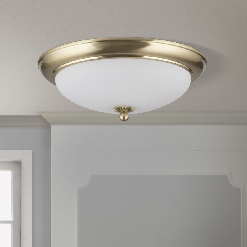 Lámpara de techo EMPIRA 2xE27/40W/230V diámetro 35,5 cm latón
