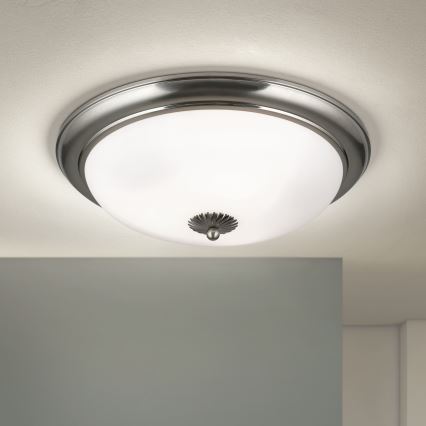 Lámpara de techo EMPIRA 3xE27/40W/230V diámetro 48 cm cromo mate