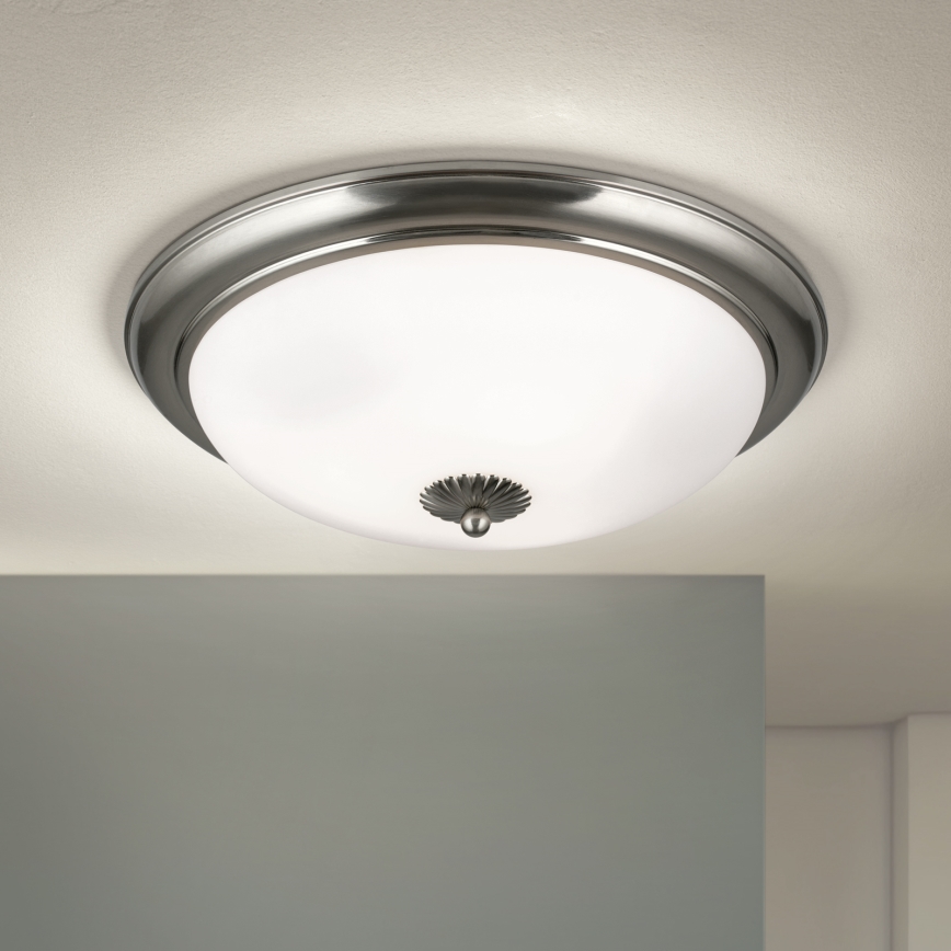 Lámpara de techo EMPIRA 3xE27/40W/230V diámetro 48 cm cromo mate