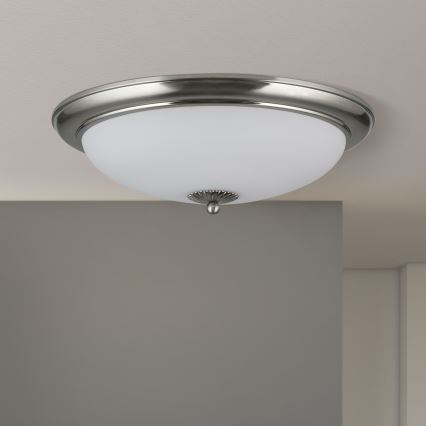 Lámpara de techo EMPIRA 3xE27/40W/230V diámetro 48 cm cromo mate