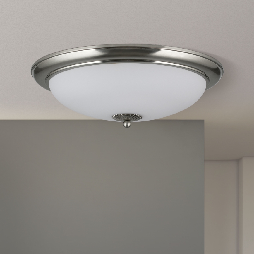 Lámpara de techo EMPIRA 3xE27/40W/230V diámetro 48 cm cromo mate
