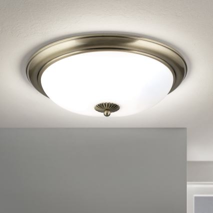Lámpara de techo EMPIRA 3xE27/40W/230V Ø 48 cm bronce