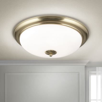 Lámpara de techo EMPIRA 3xE27/40W/230V Ø 48 cm latón