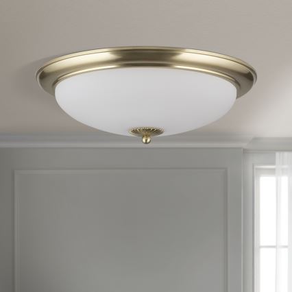 Lámpara de techo EMPIRA 3xE27/40W/230V Ø 48 cm latón