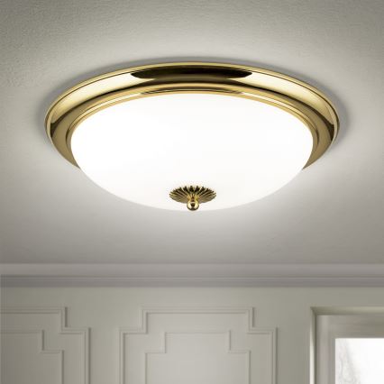 Lámpara de techo EMPIRA 3xE27/40W/230V Ø 48 cm dorada