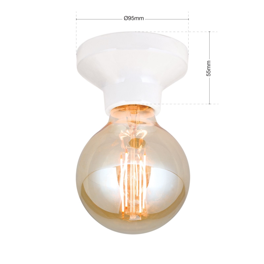 Lámpara de techo FROST 1xE27/60W/230V blanca