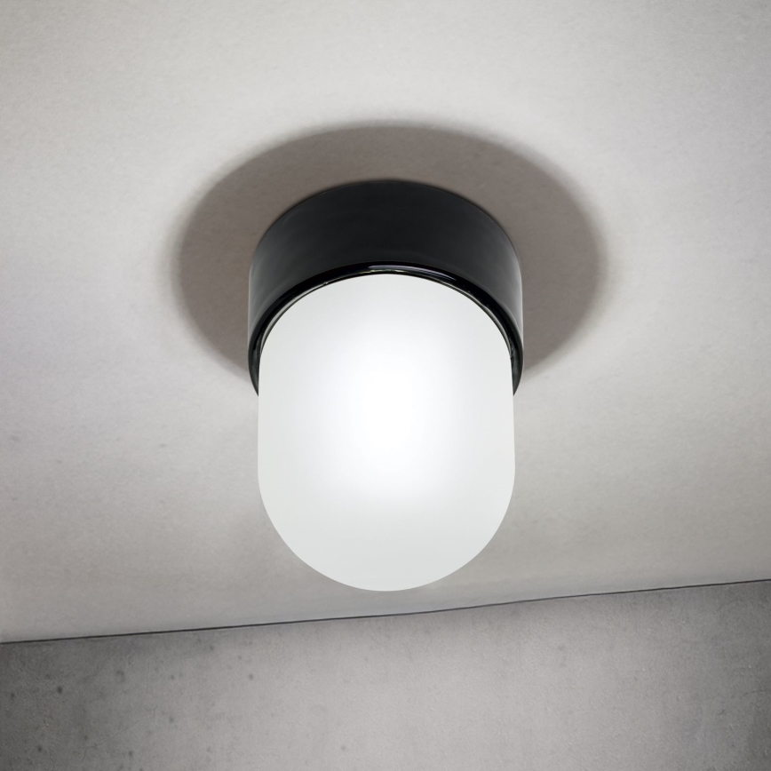 Lámpara de techo OSTIA 1xE27/40W/230V Ø 9,8 cm negra