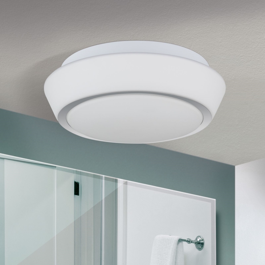 Luminaria de techo para baño TENA 2xE27/60W/230V Ø 30 cm IP44 blanca