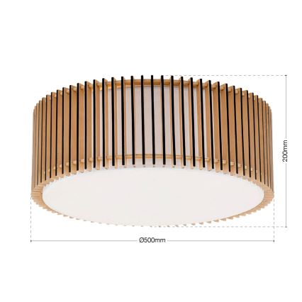 Lámpara de techo TARTA 3xE27/40W/230V Ø 50 cm beige