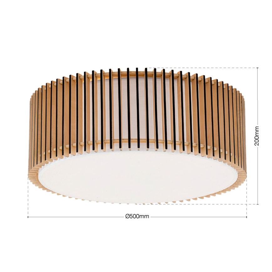 Lámpara de techo TARTA 3xE27/40W/230V Ø 50 cm beige