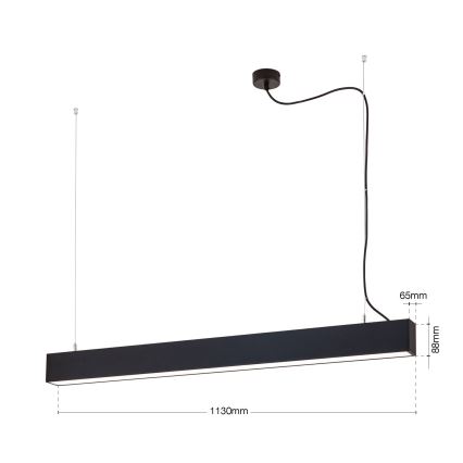Luminaria LED 2 en 1 de techo/colgante PALKKI LED/38W/230V 3000/4000/5000K negra