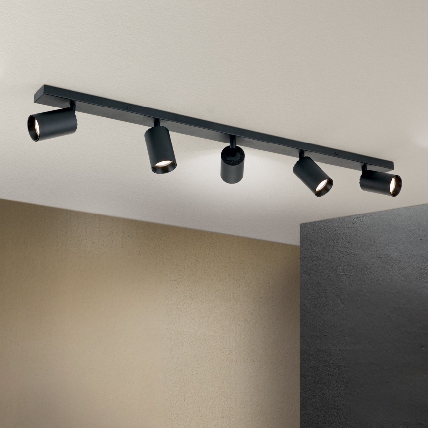 Luminaria de focos SEAN 5xGU10/13W/230V negra