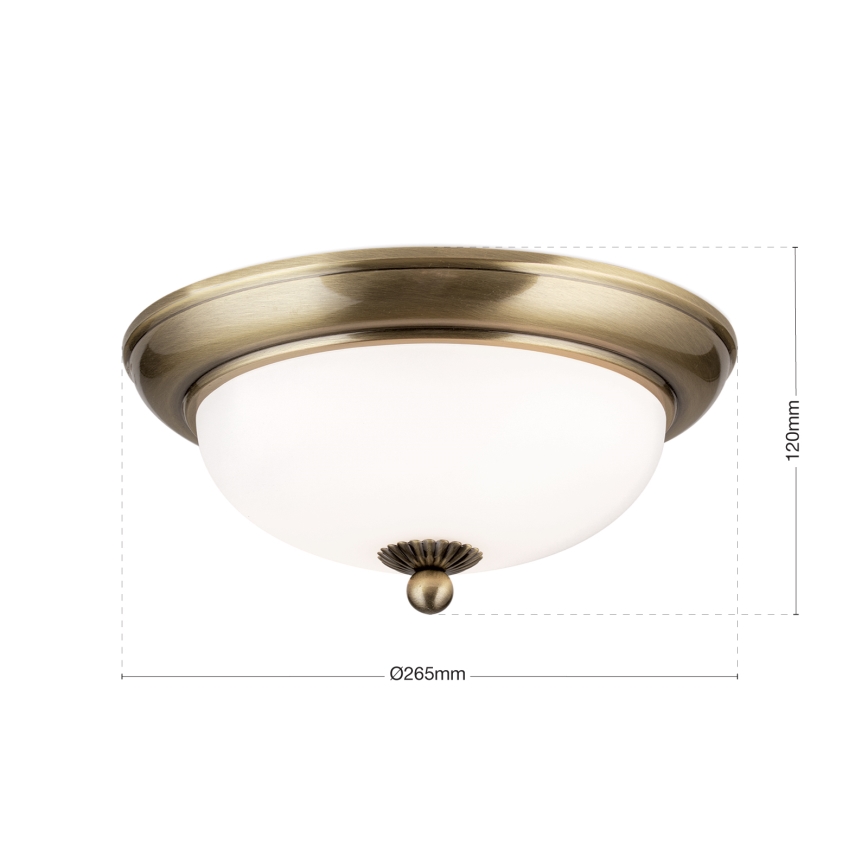 Lámpara de techo EMPIRA 2xE14/40W/230V Ø 26,5 cm, bronce