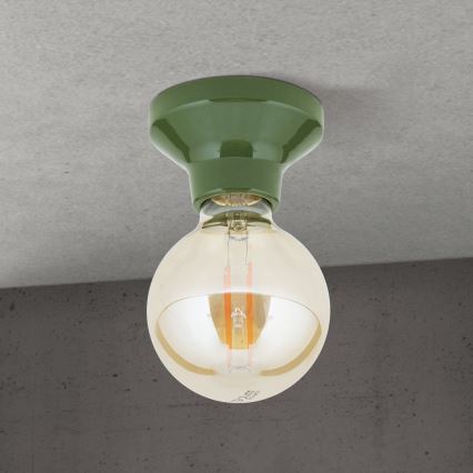 Lámpara de techo FROST 1xE27/60W/230V verde