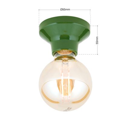 Lámpara de techo FROST 1xE27/60W/230V verde