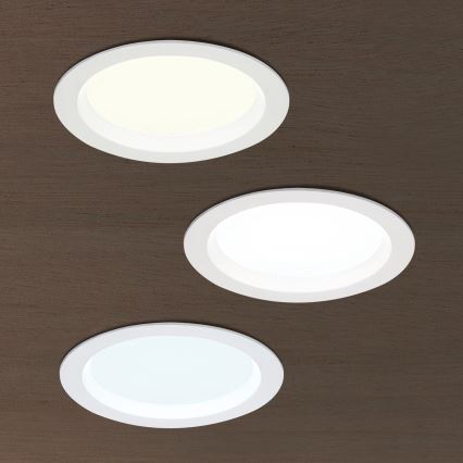 Luminaria empotrada LED regulable para baño OFFICE LED/10W/230V 3000/4000/6000K Ø 9,5 cm UGR19 IP44 blanca