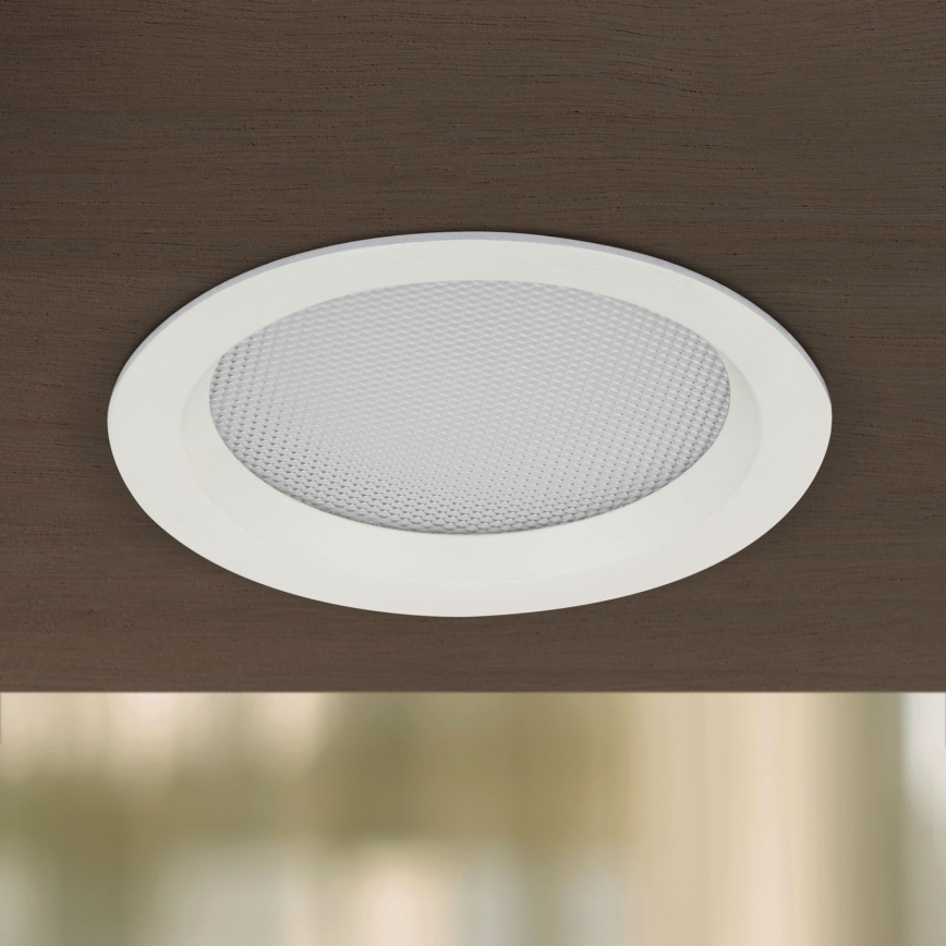 Luminaria empotrada LED regulable para baño OFFICE LED/10W/230V 3000/4000/6000K Ø 9,5 cm UGR19 IP44 blanca