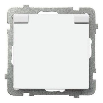 Ospel - Enchufe exterior para uso doméstico sin marco 230V SONATA IP44 blanco