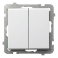 Ospel - Interruptor doble sin embellecedor n.º 5 SONATA blanco