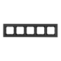 Ospel - Marco de vidrio de 5 módulos SONATA, negro mate