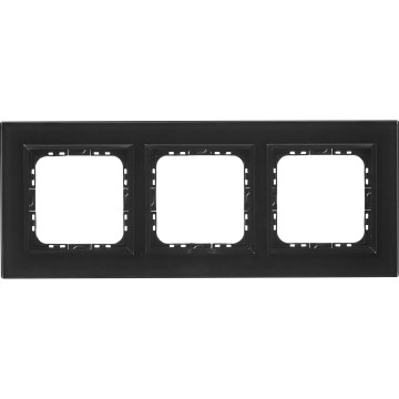 Ospel - Marco triple de vidrio SONATA negro brillante
