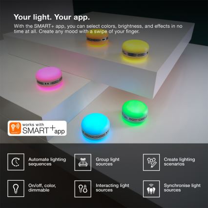 Osram - Altavoz LED RGB regulable SMART+ MACARON LED/1,75W/3,7V 450 mAh naranja