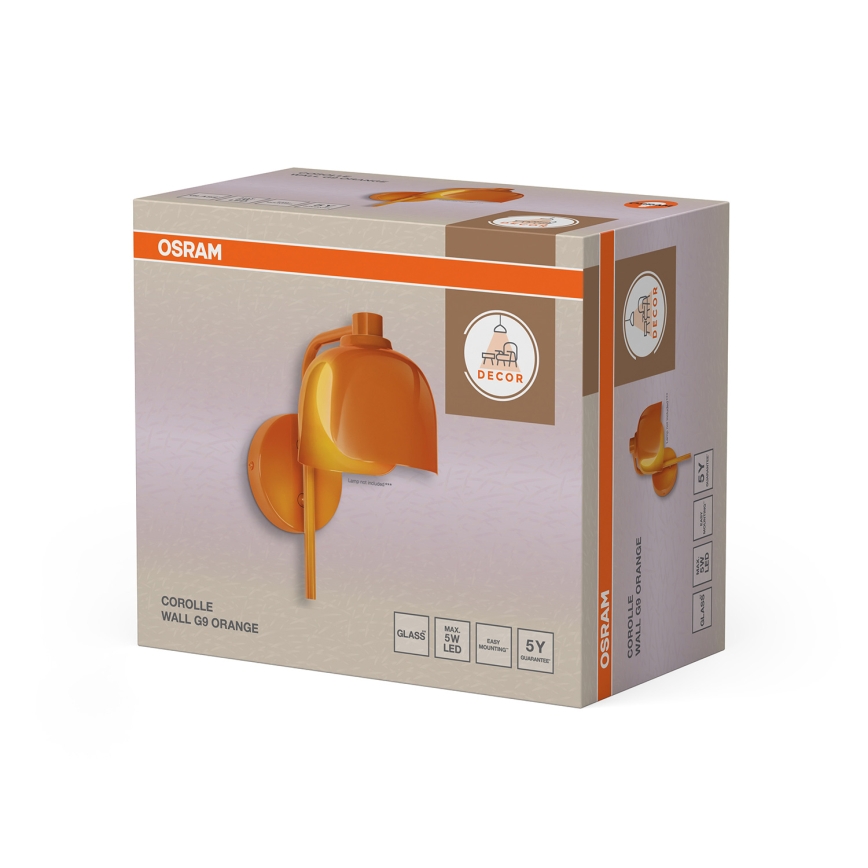 Osram - Aplique de pared DECOR COROLLE 1xG9/20W/230V naranja