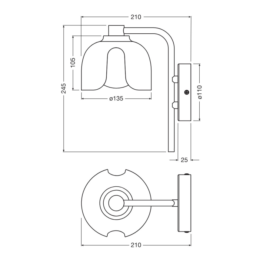 Osram - Aplique de pared DECOR COROLLE 1xG9/20W/230V rojo
