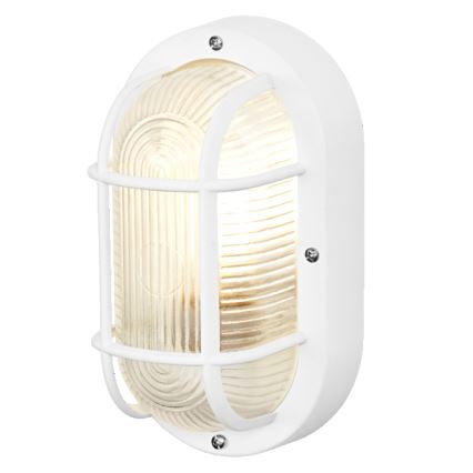 Osram - Aplique de pared exterior BULKHEAD 1xE27/10W/230V IP54 blanco
