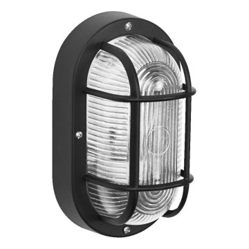 Osram - Aplique de pared exterior BULKHEAD 1xE27/10W/230V IP54 negro