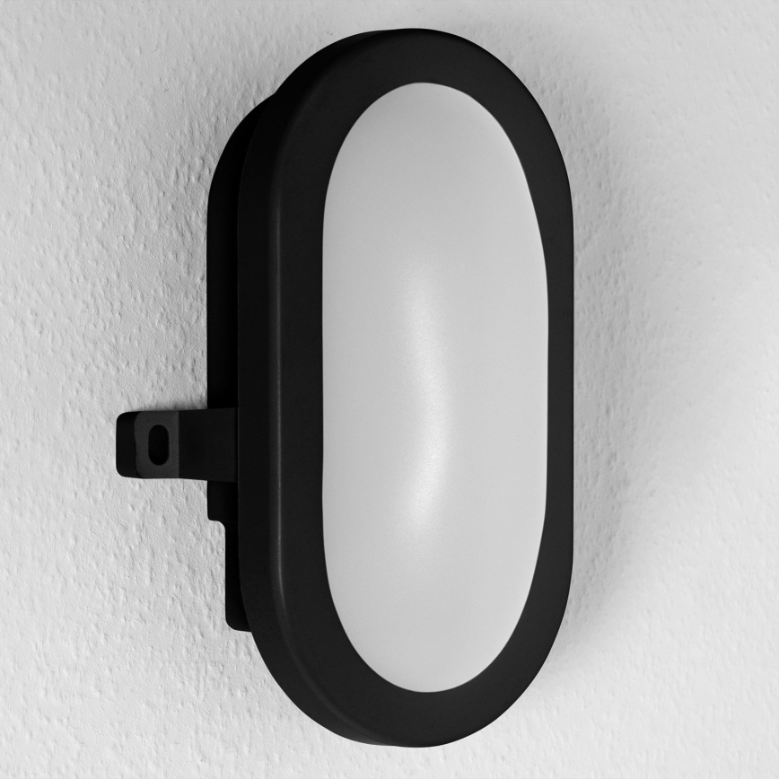 Osram - Aplique de pared exterior LED BULKHEAD/6W/230V IP54 negro