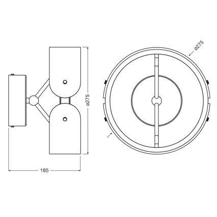 Osram - Aplique de pared LED DECOR CURVE LED/20W/230V gris