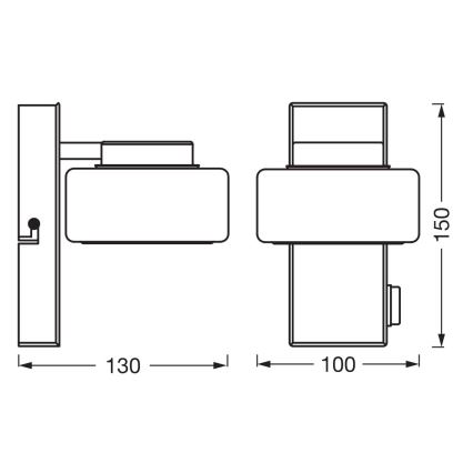 Osram - Aplique mural LED para baño ORBIS FLAME LED/5,5W/230V 3000/4000K IP44 blanco