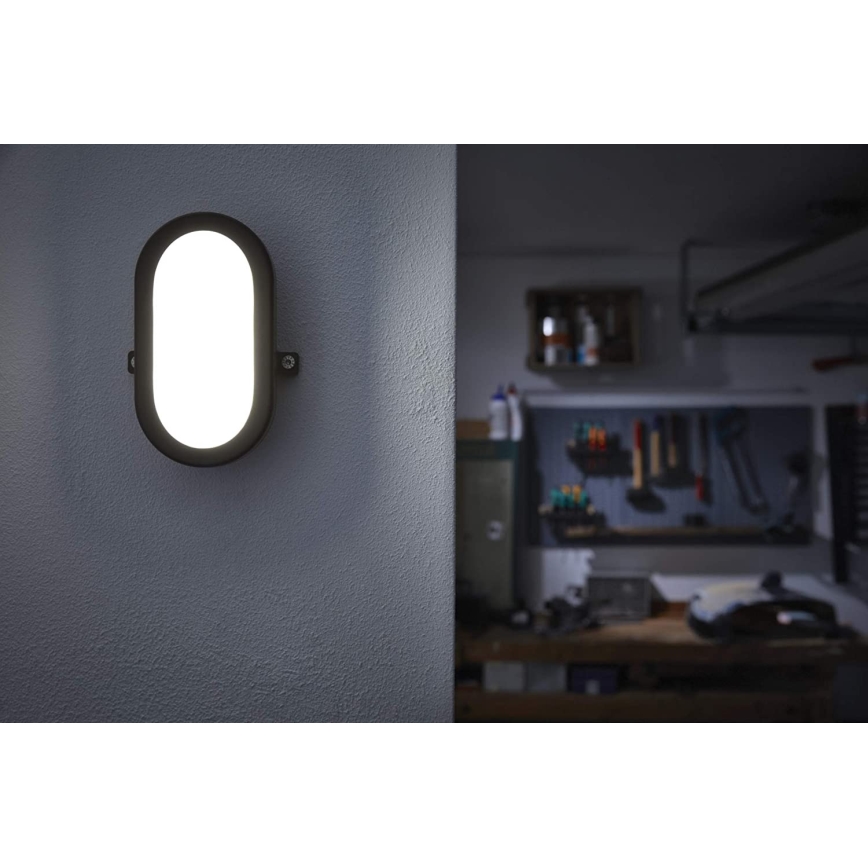 Osram - Aplique de pared LED para exterior BULKHEAD LED/11W/230V IP54 negro